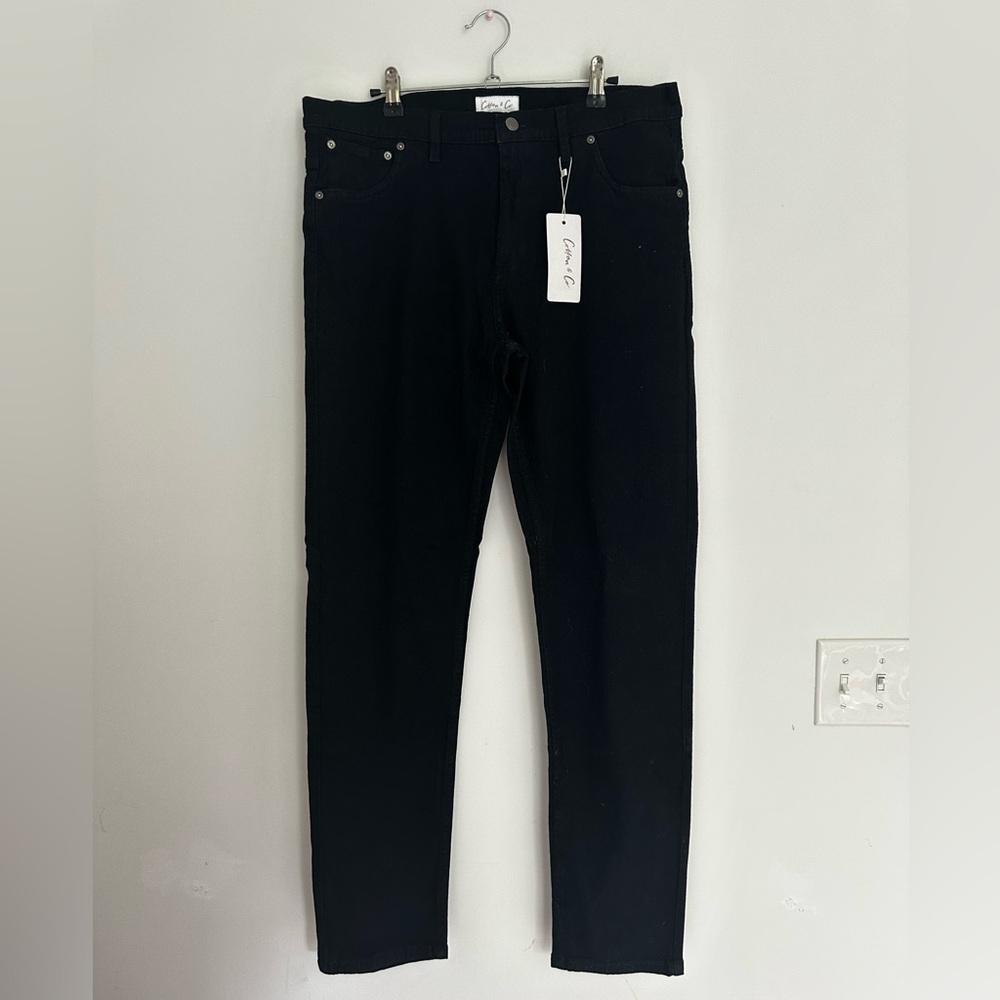 NWT | Men’s Sz 34x32 | Cotton & Co (Nordstrom) Black Skinny Jeans✨